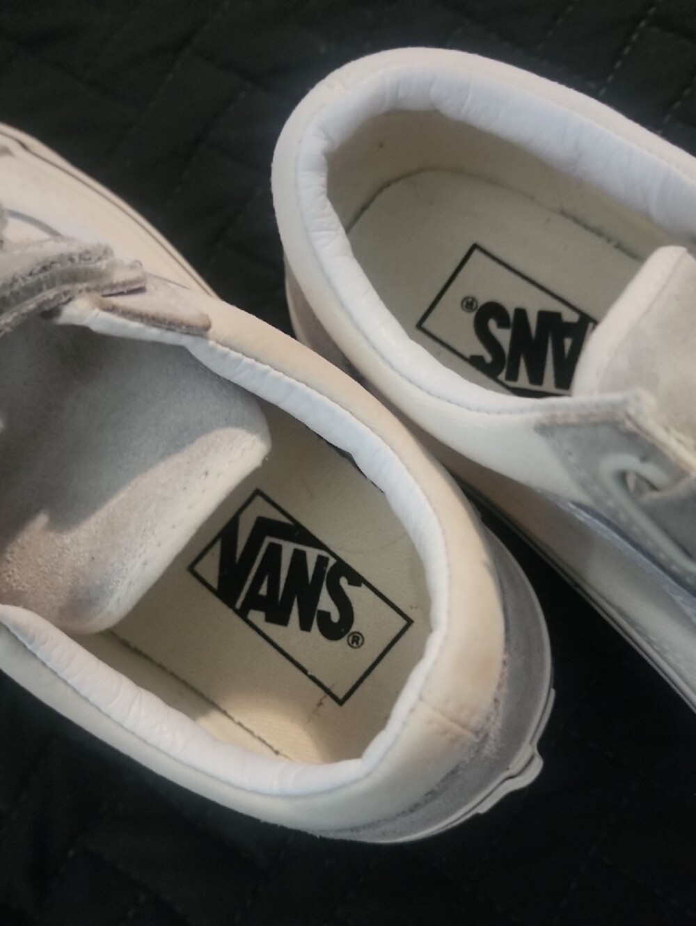 Vans Kids Light Gray Suede Velcro Sneakers - Picture 5 of 10